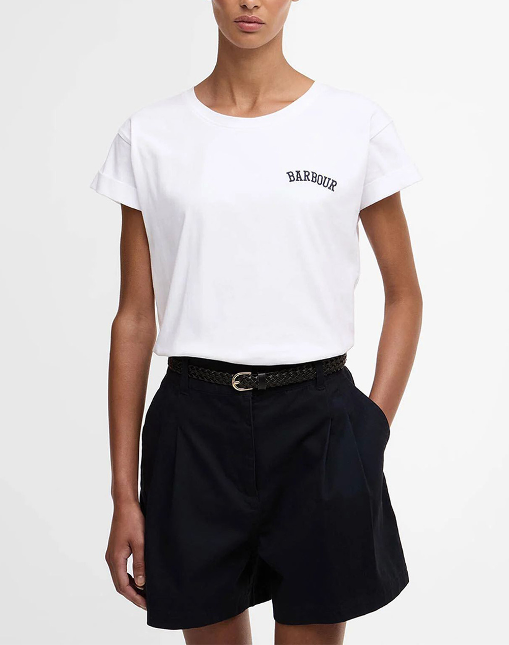 Barbour Μπλουζα T Shirt Κ/Μ Γυναικα Ρουχα Μπλουζες Τ Shirt White Βαμβακι Lts0718 Brwh11
