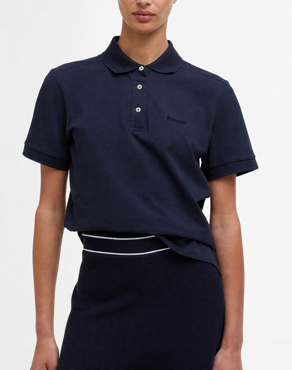 Barbour Μπλουζα Polo Γυναικα Ρουχα Μπλουζες Polo Navyblue Βαμβακιμε Ελασταν Lml0886 Brny73.1