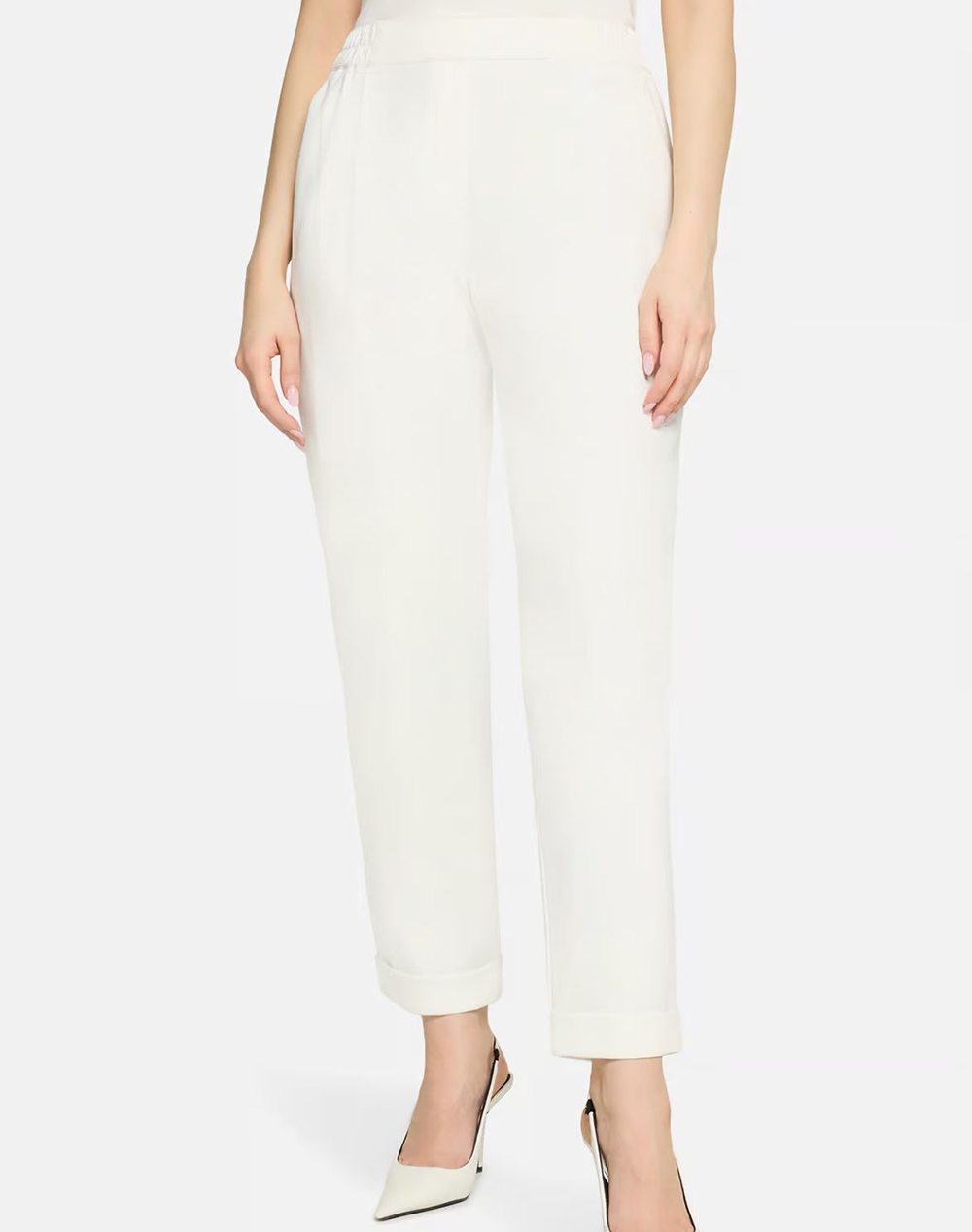 Betty Barclay Pants Γυναικα Ρουχα Παντελονια Υφασματινα Offwhite Βαμβακι,Με Ελασταν,Συνθετικο 6161/1838 1014 - Koolfly