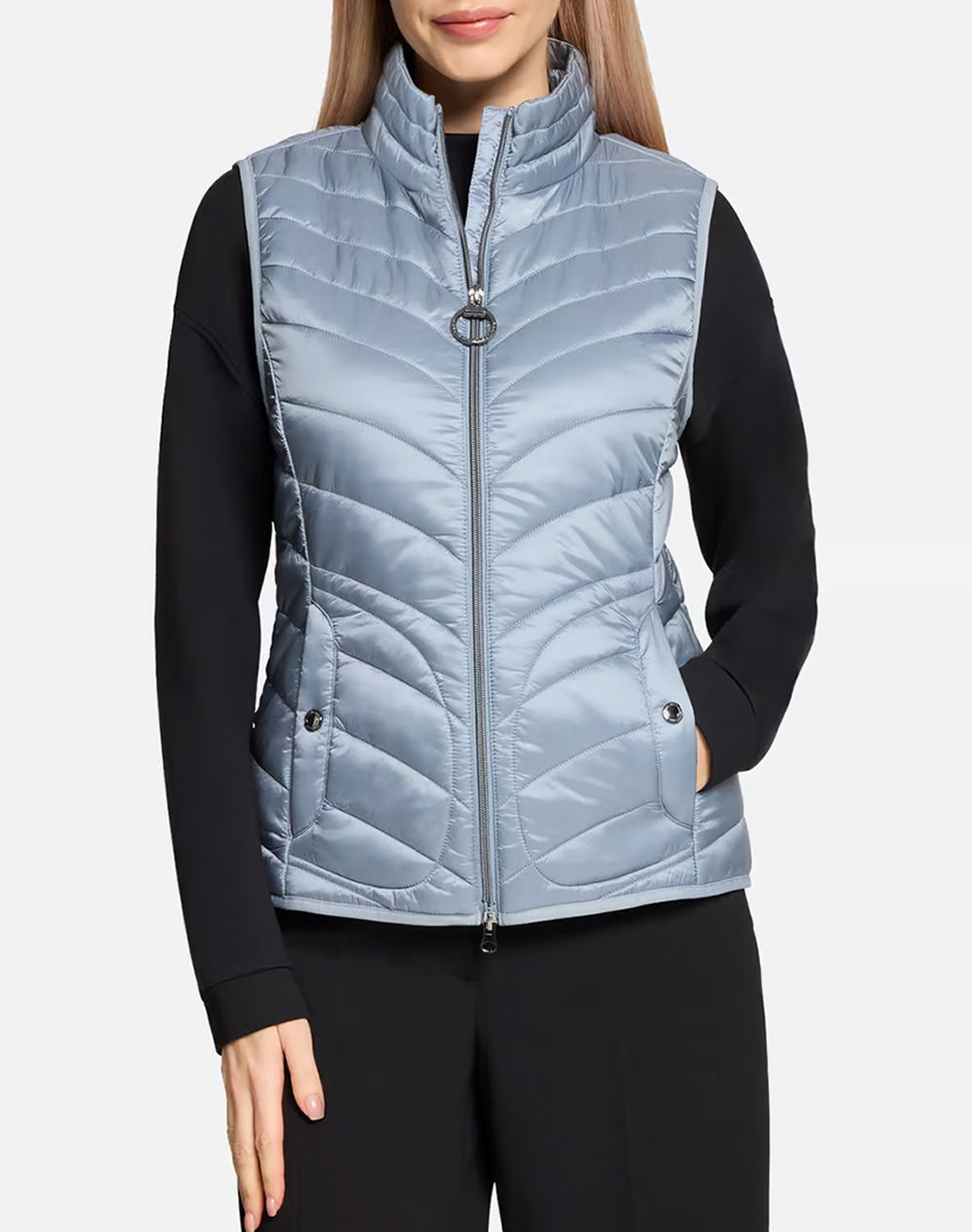 Betty Barclay Vest Γυναικα Ρουχα Πανωφορια Μπουφαν Μπουφαν Αμανικο Steelblue Συνθετικο 7013/1535 8380 - Koolfly
