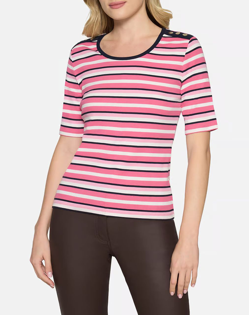 Betty Barclay Blouse Γυναικα Ρουχα Μπλουζες Τ Shirt Pink Βαμβακιμε Ελασταν 2732/1784 4885