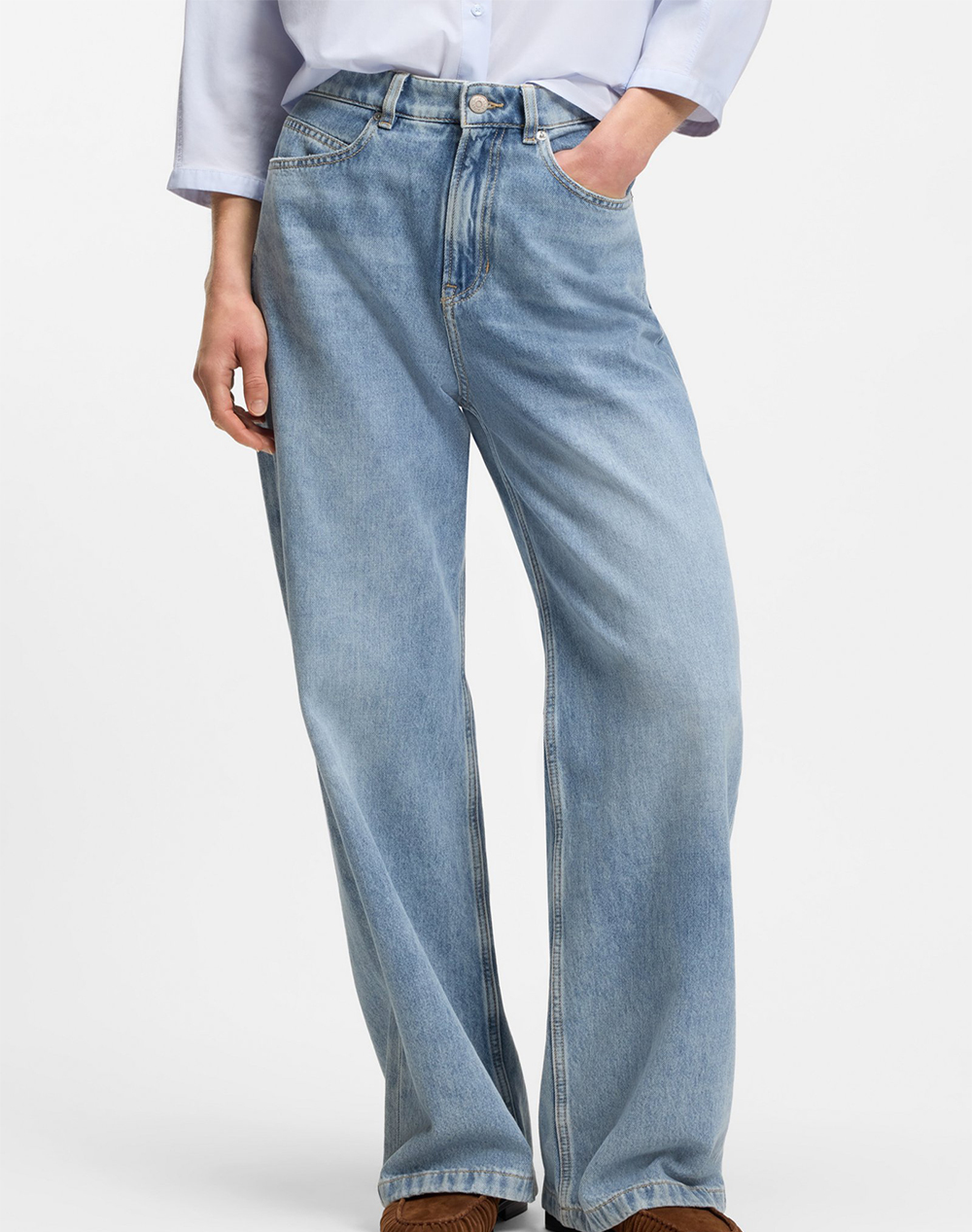 Boss C_Marlene Hr 11.0 10265991 01 Γυναικα Ρουχα Παντελονια Jean/5P/Cargo Denimlightblue Βαμβακι 50555871 421 - Koolfly