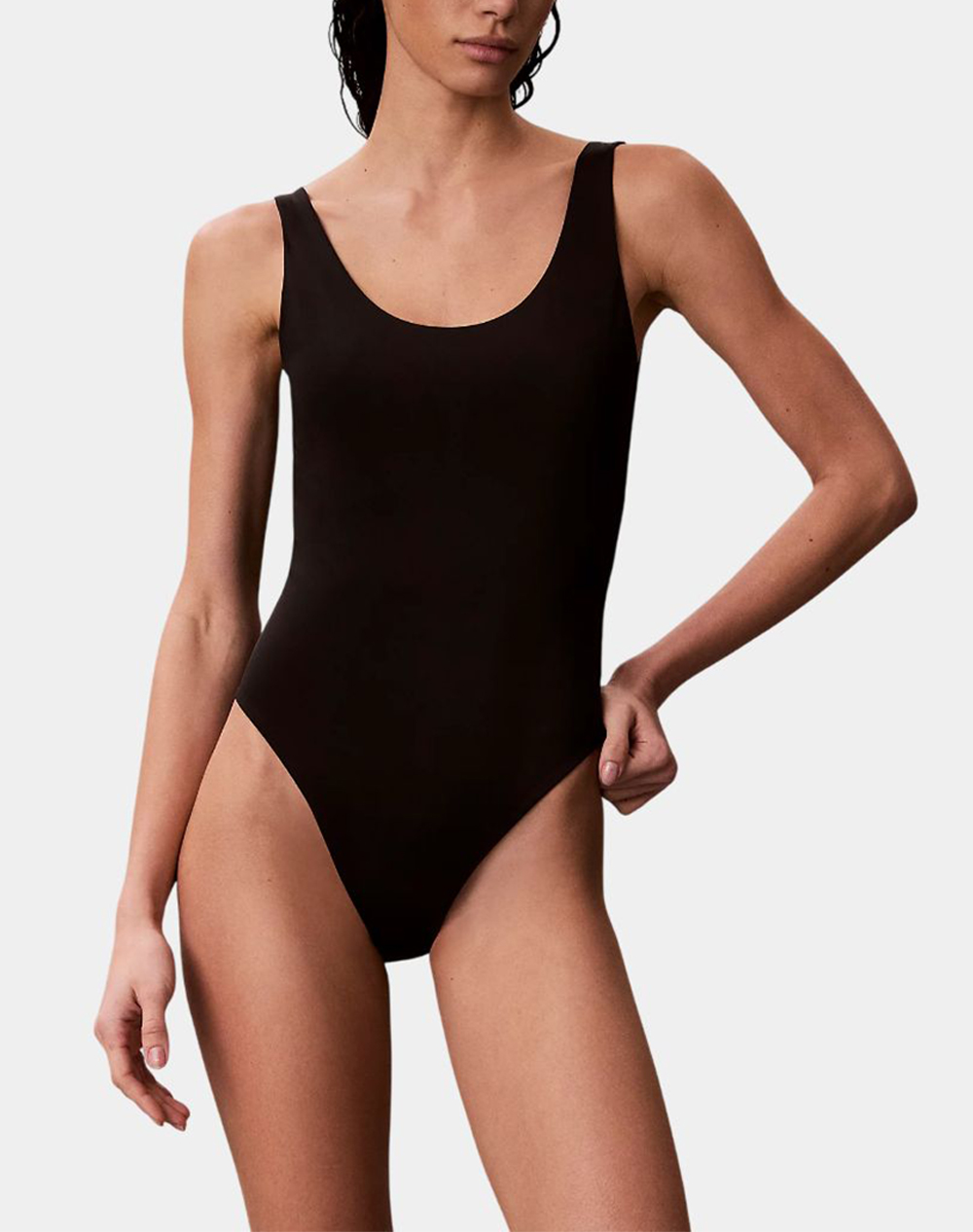 Calvin Klein Jeans Scoop Back One Piece Γυναικα Ρουχα Μαγιο Μαγιο Ολοσωμο Black Με Ελαστανσυνθετικο Lv00Q61205 Ub1