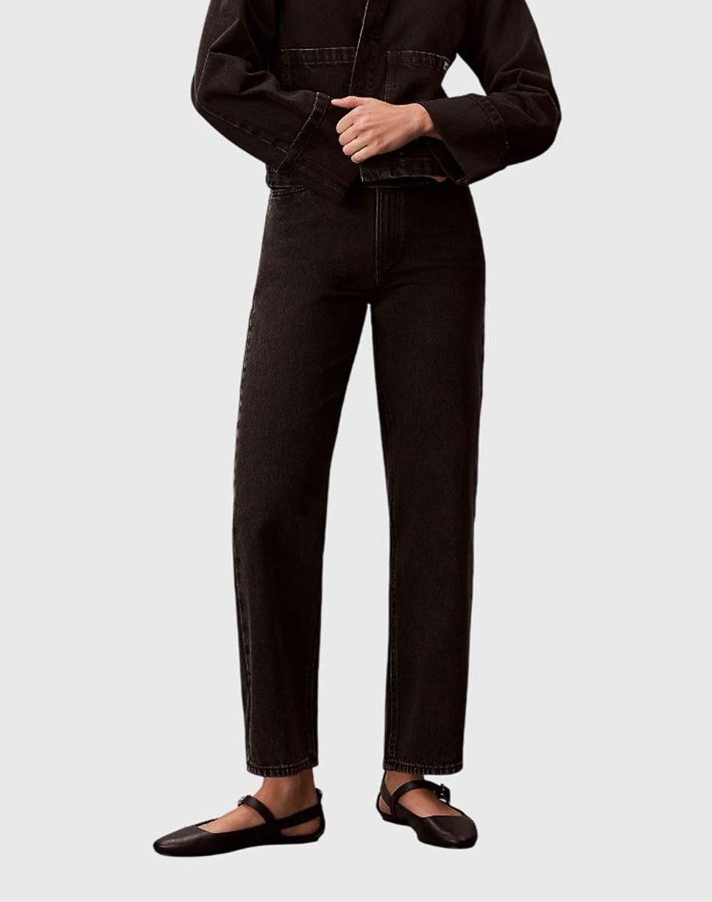 Calvin Klein Jeans Eu Barrel Jean Ck Essential Blac Γυναικα Ρουχα Παντελονια Jean/5P/Cargo Denimblack Βαμβακι Lv047E627G 846Rg