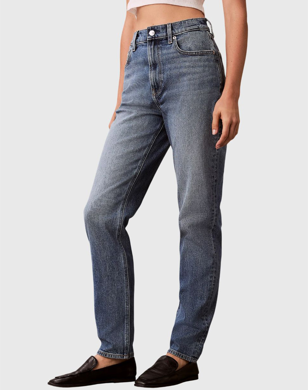 Calvin Klein New Mom Jean Delaware Γυναικα Ρουχα Παντελονια Jean/5P/Cargo Denimblue Βαμβακι,Με Ελασταν Lv047d841g 30Nrg - Koolfly