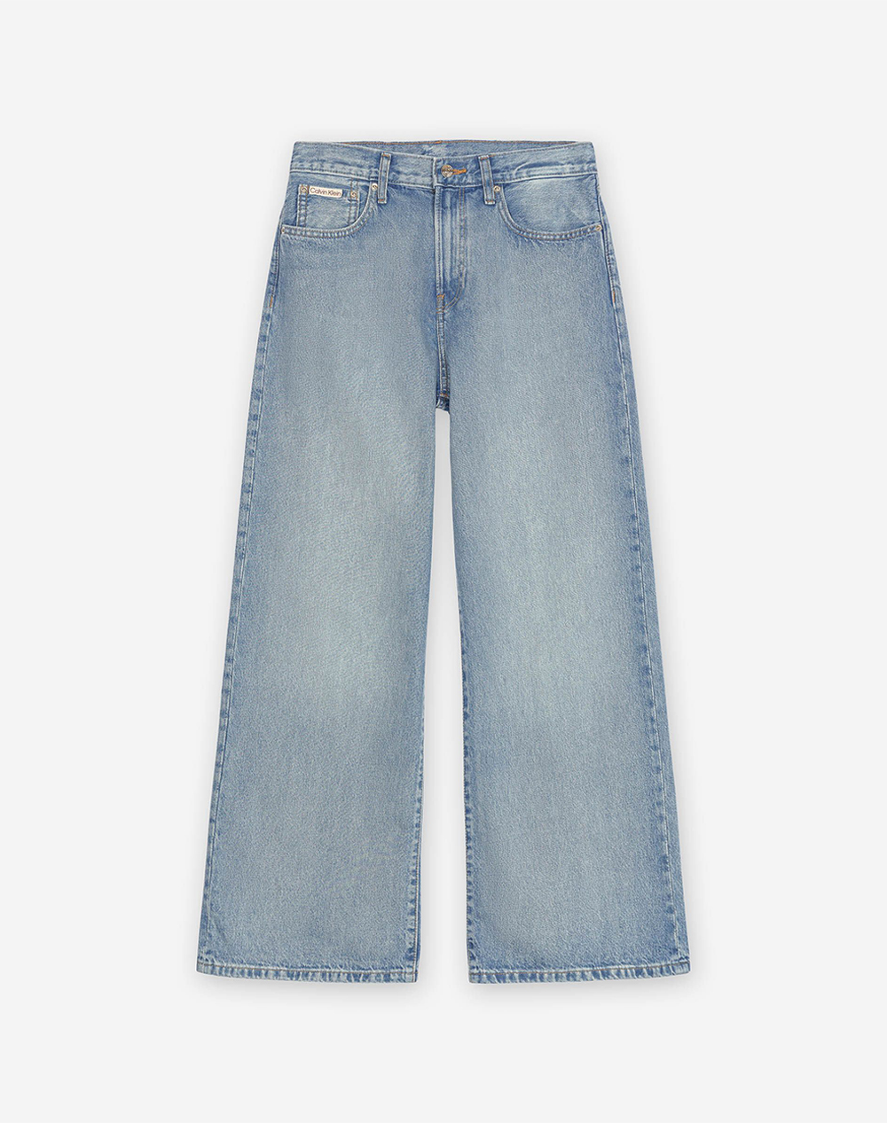 Calvin Klein The Wide Leg Sage Stone Γυναικα Ρουχα Παντελονια Jean/5P/Cargo Denimlightblue Βαμβακι Lv047F662G Rjkrg