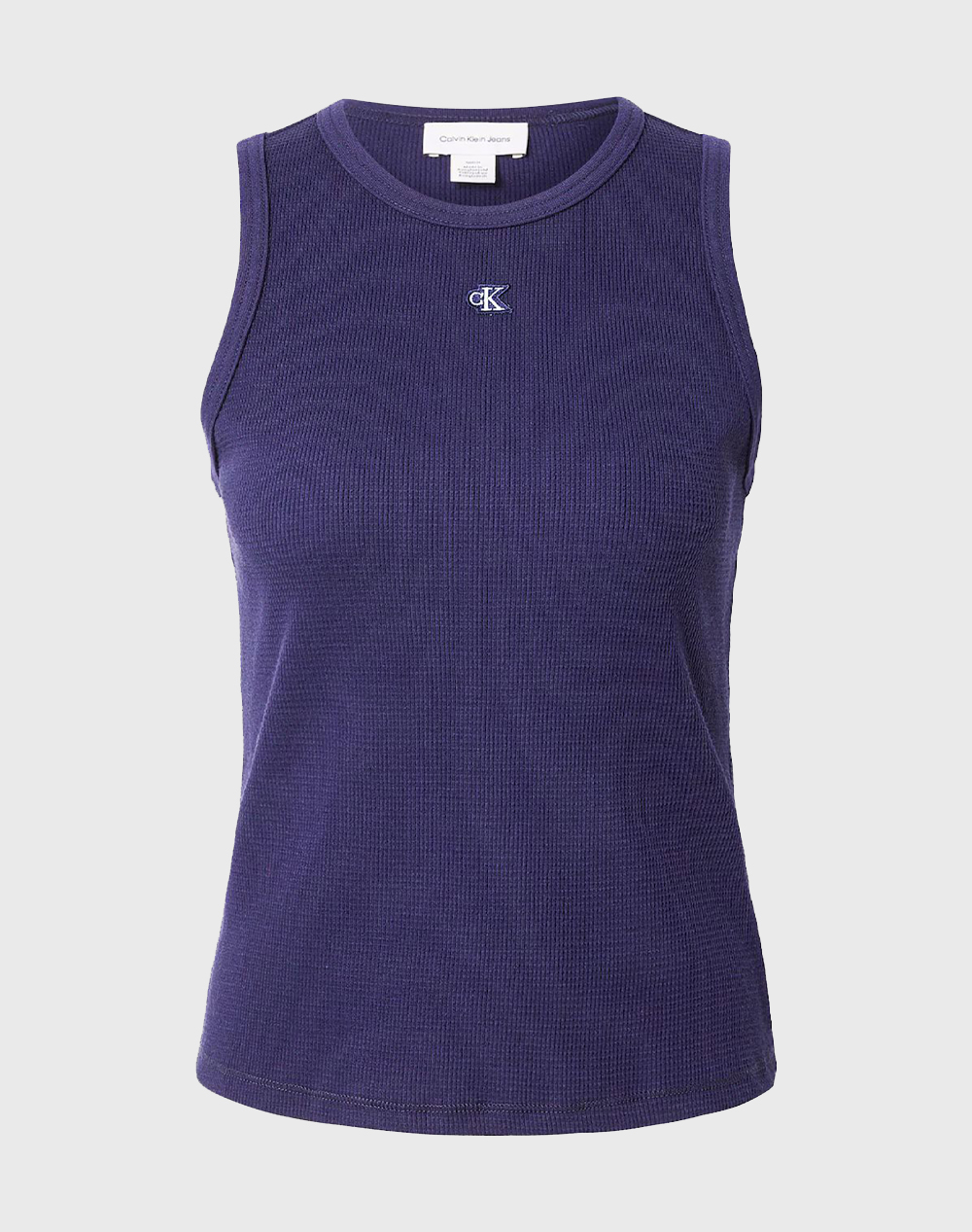 Calvin Klein Jeans Sl Monogram Patch Waffle Racer T Γυναικα Ρουχα Μπλουζες Τοπ/Κορμακια Indigo Βαμβακισυνθετικο Lv047F232G 9Ei