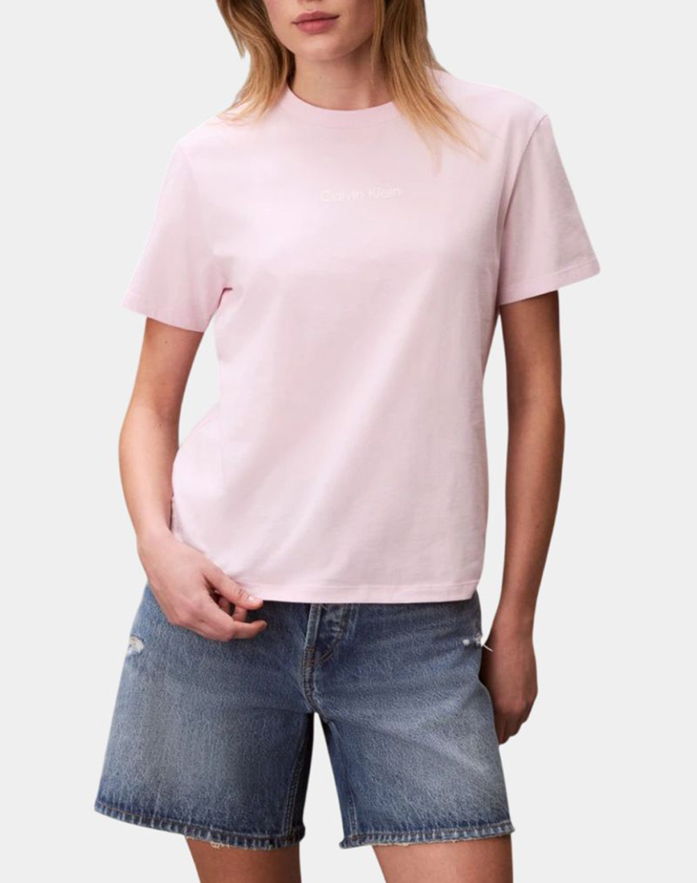 Calvin Klein Jeans Ss Multi Logo Classic Tee Γυναικα Ρουχα Μπλουζες Τ Shirt Lightpink Βαμβακι Lv047C811G 8Z6