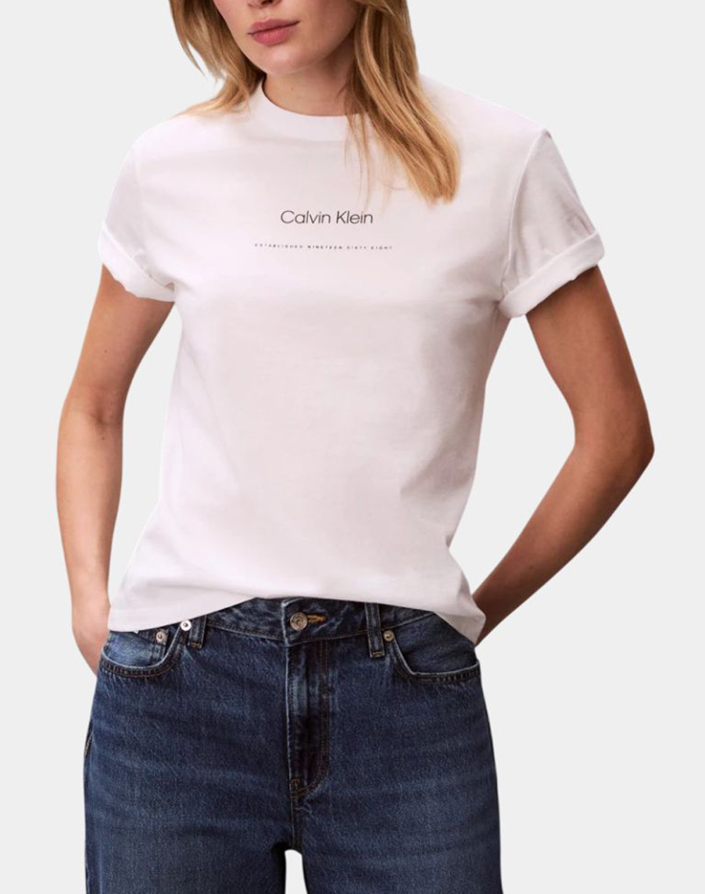 Calvin Klein Jeans Ss Multi Logo Classic Tee Γυναικα Ρουχα Μπλουζες Τ Shirt Offwhite Βαμβακι Lv047C811G Yaf