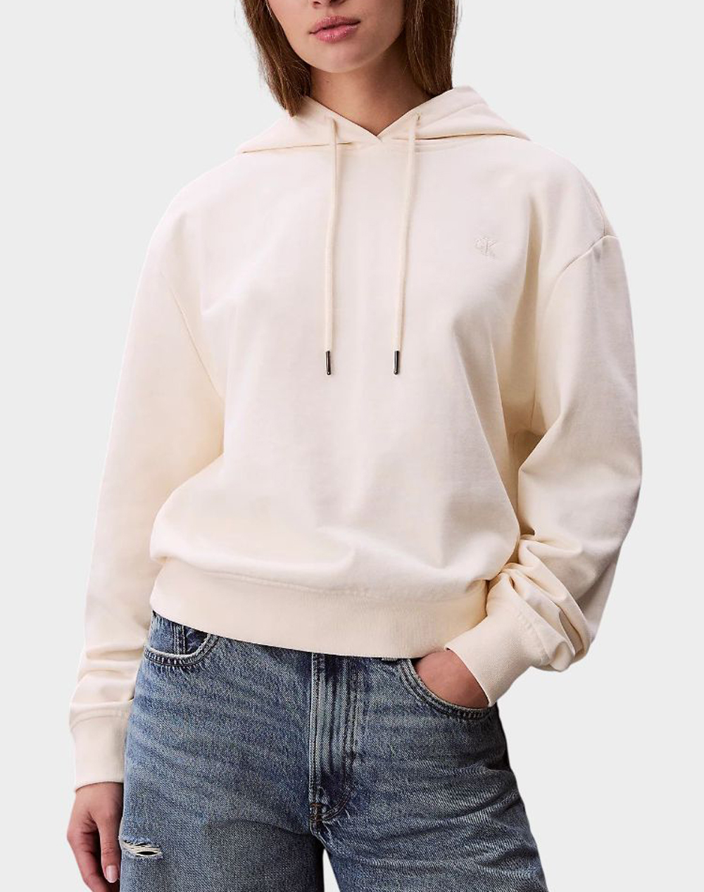 Calvin Klein Ls Archive Terry Po Hood Γυναικα Ρουχα Μπλουζες Φουτερ Cream Βαμβακι,Συνθετικο Lv047c224g F7j - Koolfly