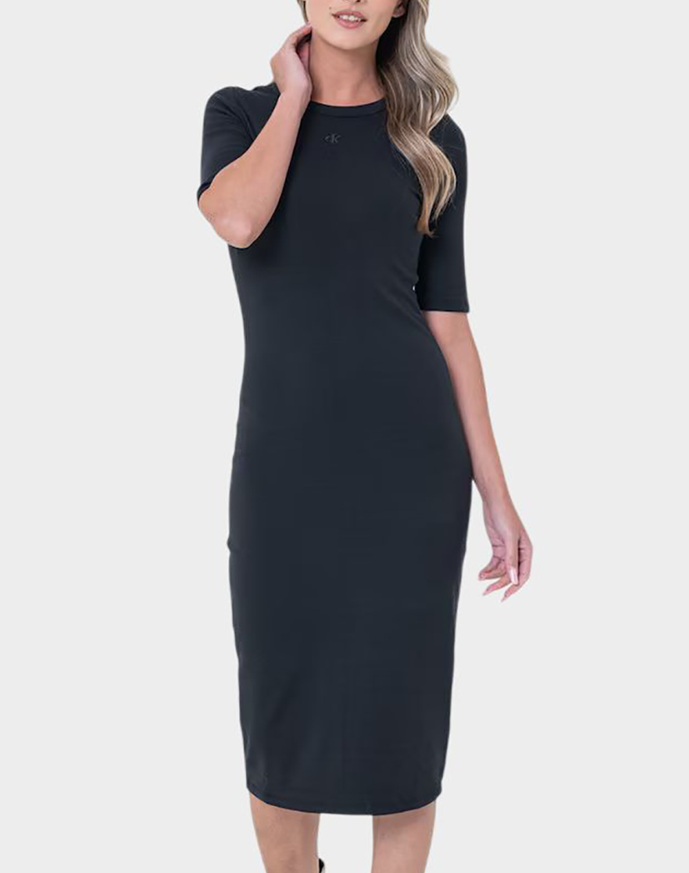 Calvin Klein Jeans Hs Ctn Contour 1X1 Rib Midi Dres Γυναικα Ρουχα Φορεματα Black Βαμβακι,Με Ελασταν Lv047d217g Ub1 - Koolfly