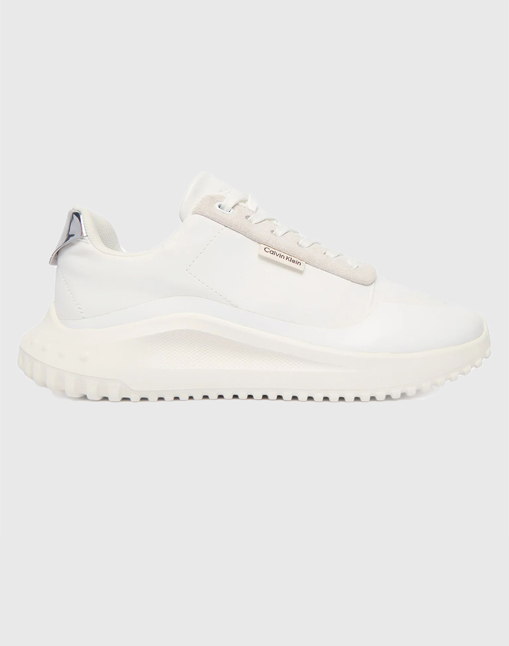 Calvin Klein Jeans Eva Runner Lace Up Mat Mix Γυναικα Παπουτσια Sneakers Offwhite Συνθετικο,Υφασμα Yw0yw02016 01T - Koolfly
