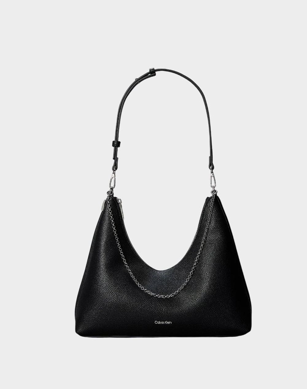 Calvin Klein Jeans Emblem Hw Pebble Top Zip Hobo Γυναικα Αξεσουαρ Τσαντες Black Απομιμηση Δερματος Lv04f3495g Ub1 - Koolfly