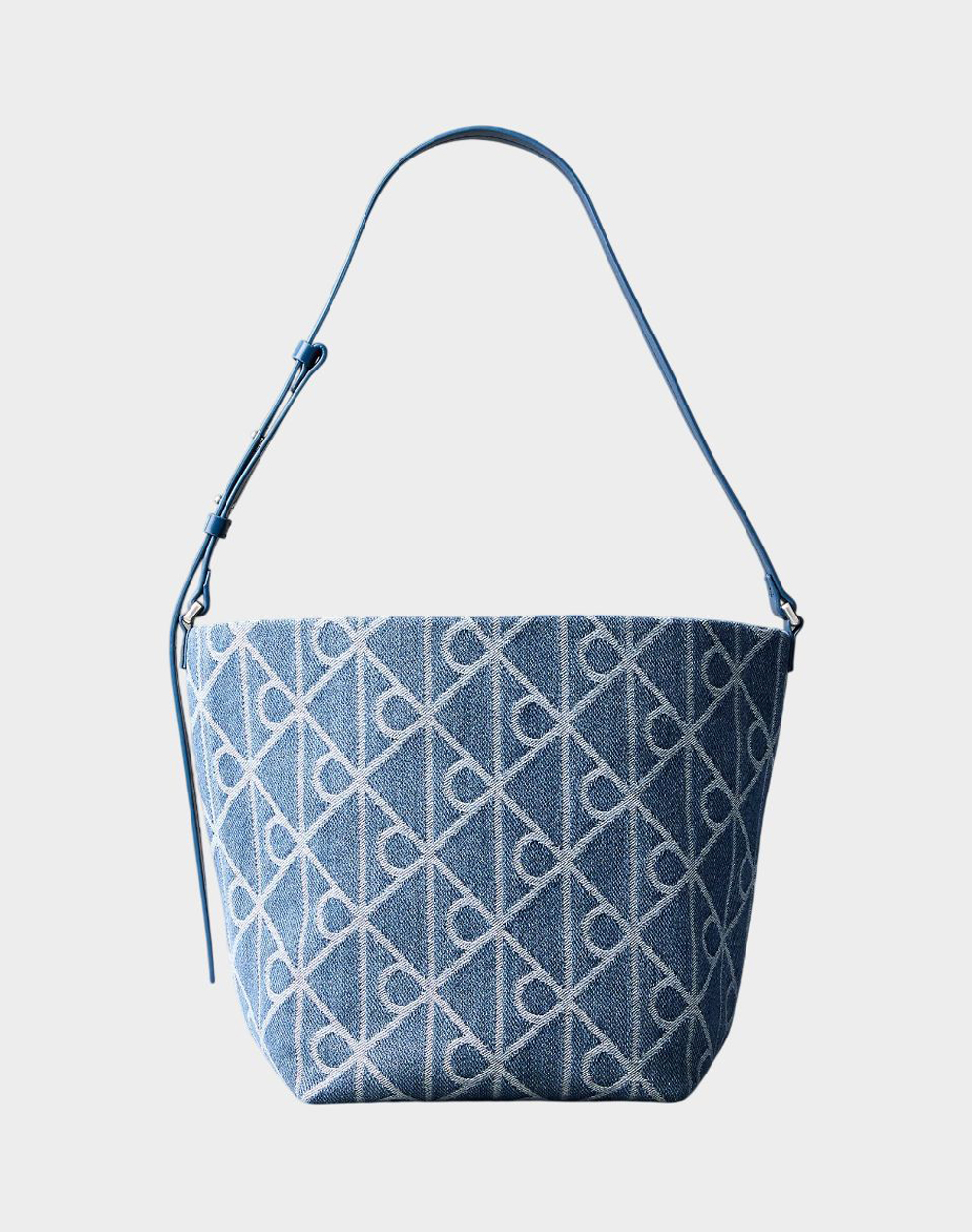 Calvin Klein Jeans Emblem Aop Denim Bucket Γυναικα Αξεσουαρ Τσαντες Jeanblue Βαμβακι Lv04F3432G Ybn