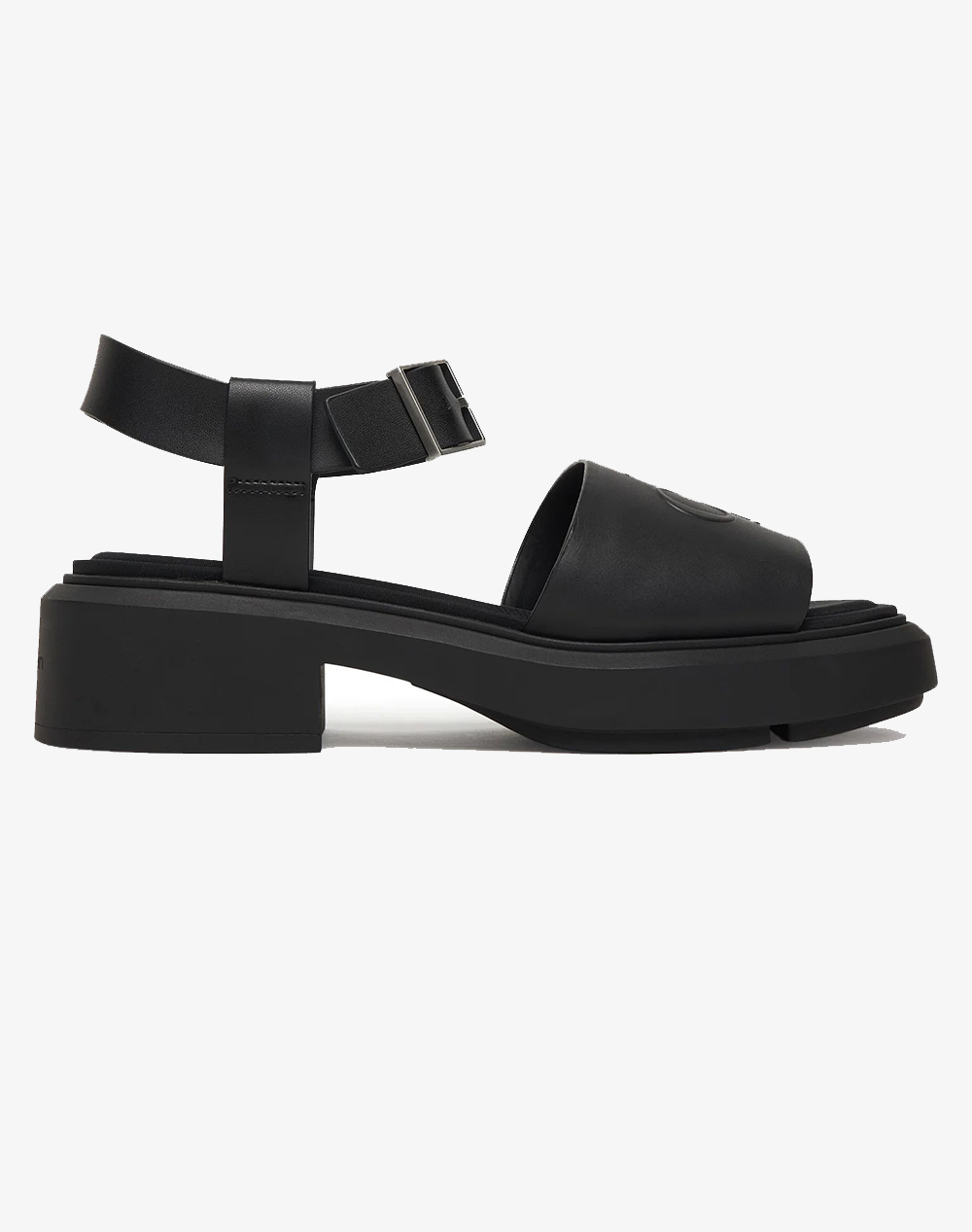 Calvin Klein Jeans Chunky Sandal Lth Mg Γυναικα Παπουτσια Εσπαντριγιες/Σανδαλια Totalblack Δερμα Hw0Hw03131 0Gj