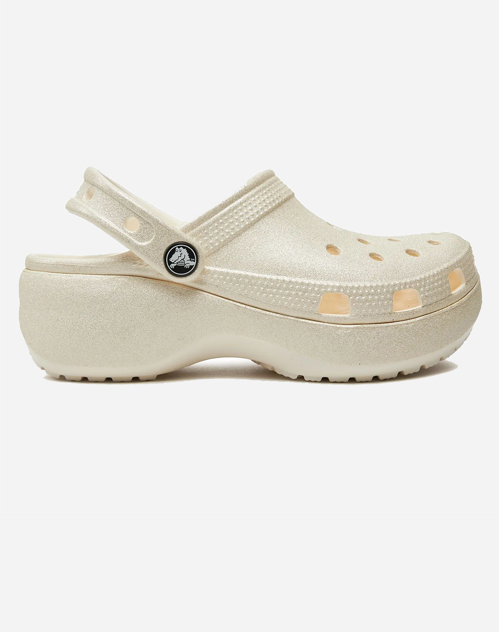 Crocs Classic Platform Glitter Clogw Γυναικα Παπουτσια Σαγιοναρες Ecru Συνθετικο 207241 0Wv