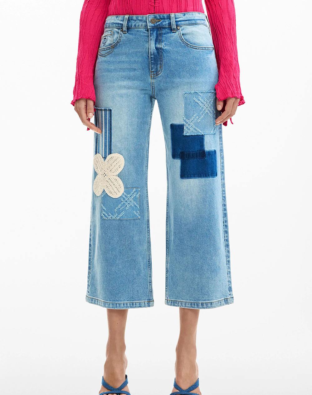 Desigual Denim_Leto Παντελονι Γυναικειο Γυναικα Ρουχα Παντελονια Jean/5P/Cargo Denimblue Βαμβακιμε Ελασταν 26Swdd24 5053