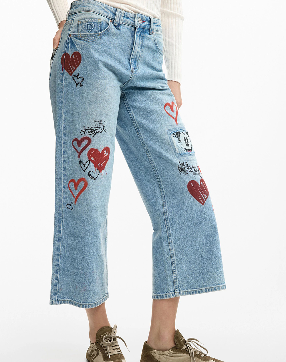 Desigual Denim_Herry_ Παντελονι Γυναικειο Γυναικα Ρουχα Παντελονια Jean/5P/Cargo Denimblue Βαμβακιμε Ελασταν 26Swdd16 5053