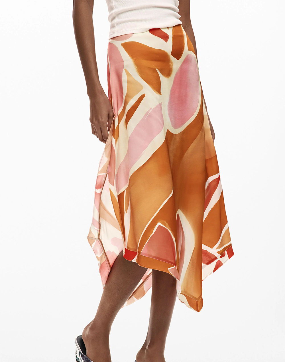 Desigual Fal_Vent_Orange Φουστα Γυναικειο Γυναικα Ρουχα Φουστες Orange Βισκοζ 26Swfw13 7002 - Koolfly