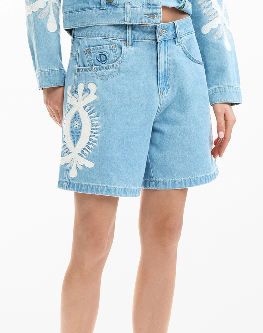 Desigual Denim_Wakand Σορτς Γυναικειο Γυναικα Ρουχα Σορτς / Βερμουδες Σορτς Denimblue Βαμβακι 26Swdd45 5053