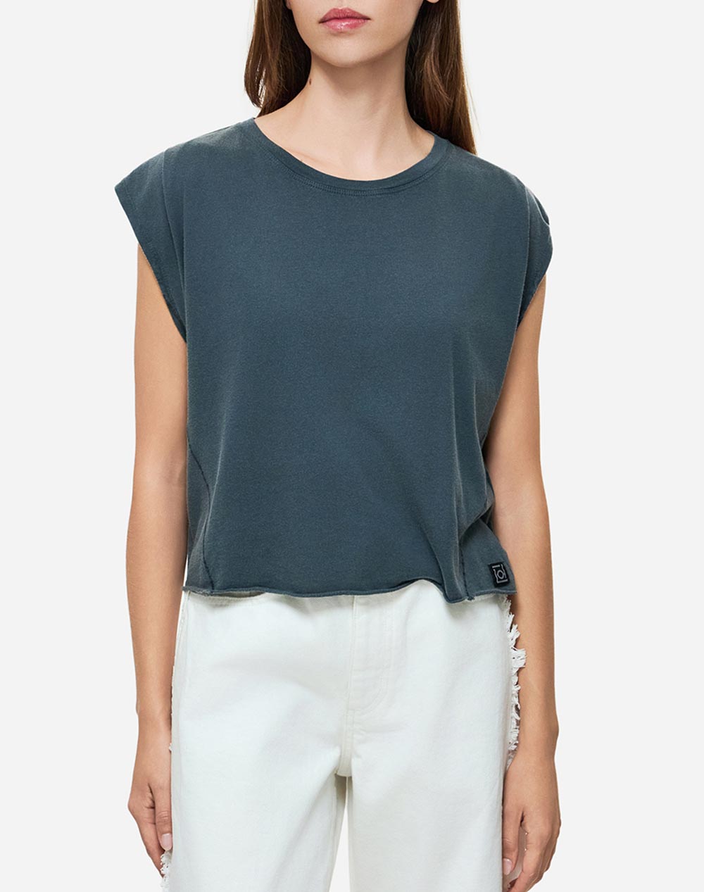 Dirty Laundry Boxy T Shirt With Sleeve Detail Γυναικα Ρουχα Μπλουζες Τ Shirt Darkgray Βαμβακισυνθετικο Dlwt000145 Vintage Grey