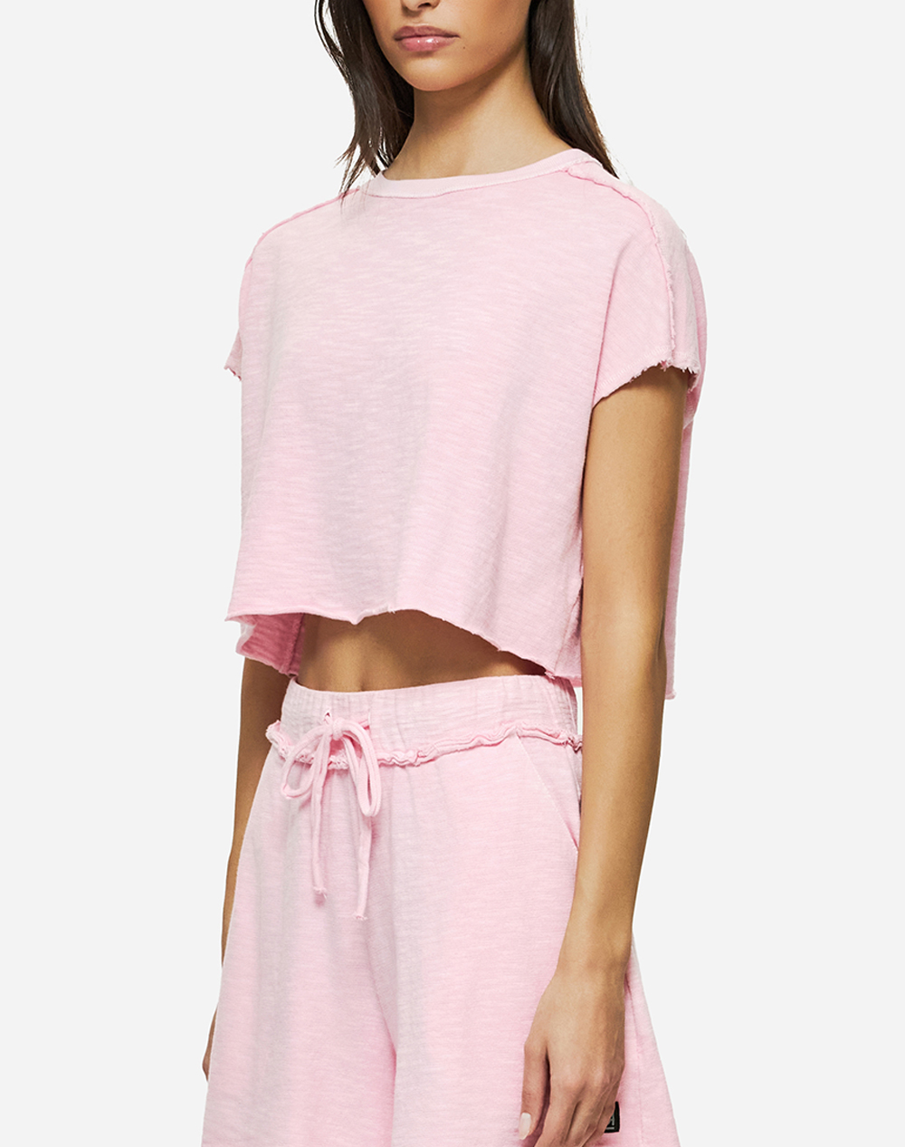 Dirty Laundry Relaxed Raw Cut T Shirt Γυναικα Ρουχα Μπλουζες Τ Shirt Pink Βαμβακι Dlwt000148 Bubblegum - Koolfly