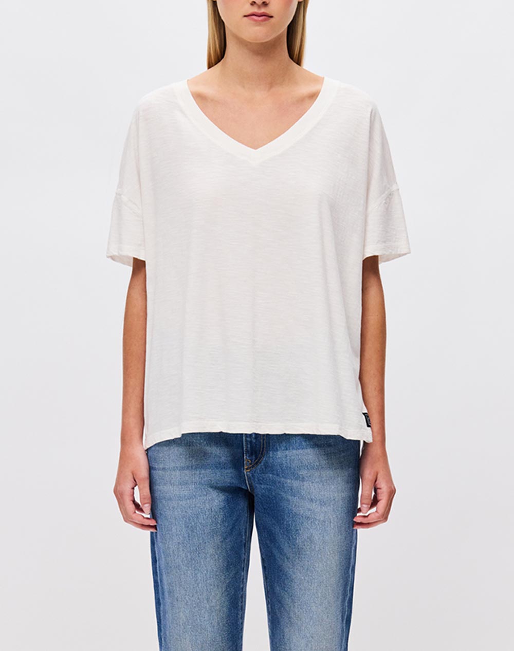 Dirty Laundry Oversized V Neck T Shirt Γυναικα Ρουχα Μπλουζες Τ Shirt White Βαμβακι Dlwt000131 White