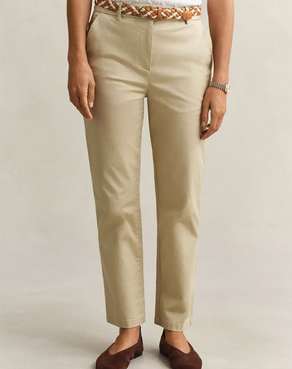 Gant Παντελονι Slim Chinos Γυναικα Ρουχα Παντελονια Chinos Biege Βαμβακιμε Ελασταν 3Gw4150380 200