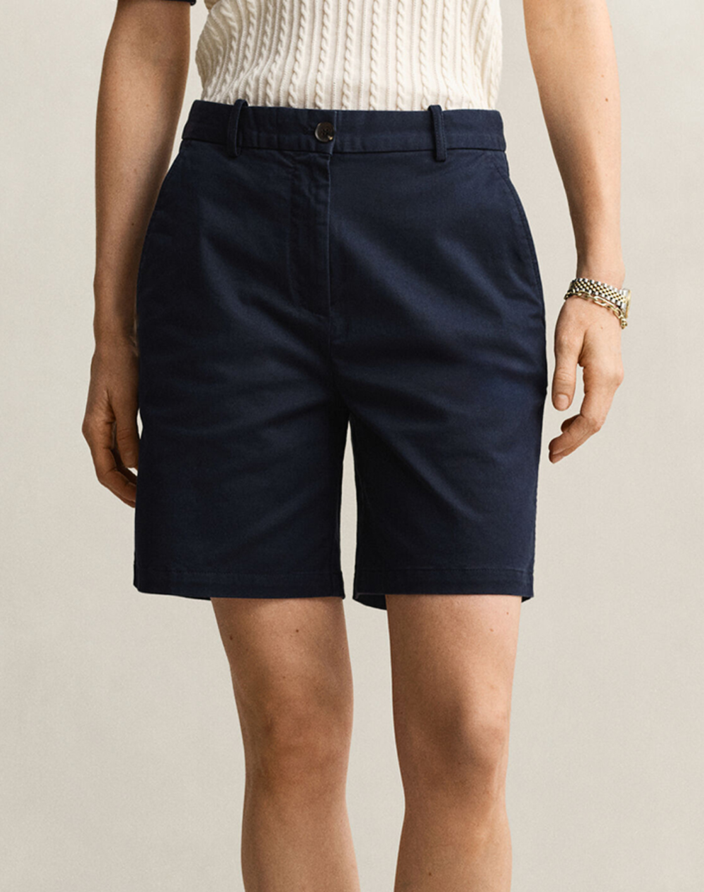 Gant Σορτς Chino Shorts Γυναικα Ρουχα Σορτς / Βερμουδες Βερμουδες Darkblue Βαμβακιμε Ελασταν 3Gw4020130 433