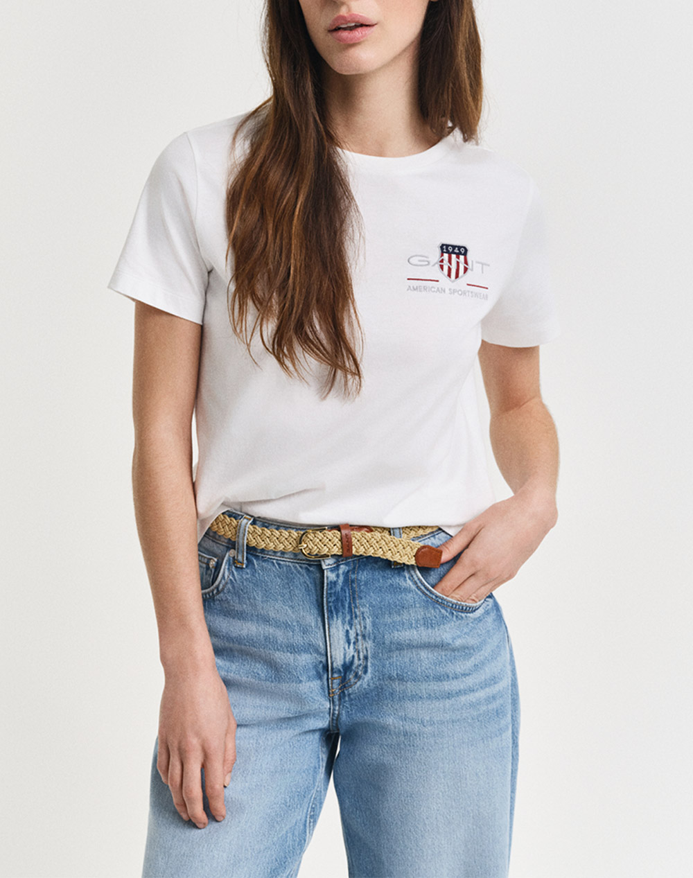 Gant Μπλουζα Κμ Reg Archive Shield Ss T Shirt Γυναικα Ρουχα Μπλουζες Τ Shirt White Βαμβακι 3Gw4200277 110 - Koolfly