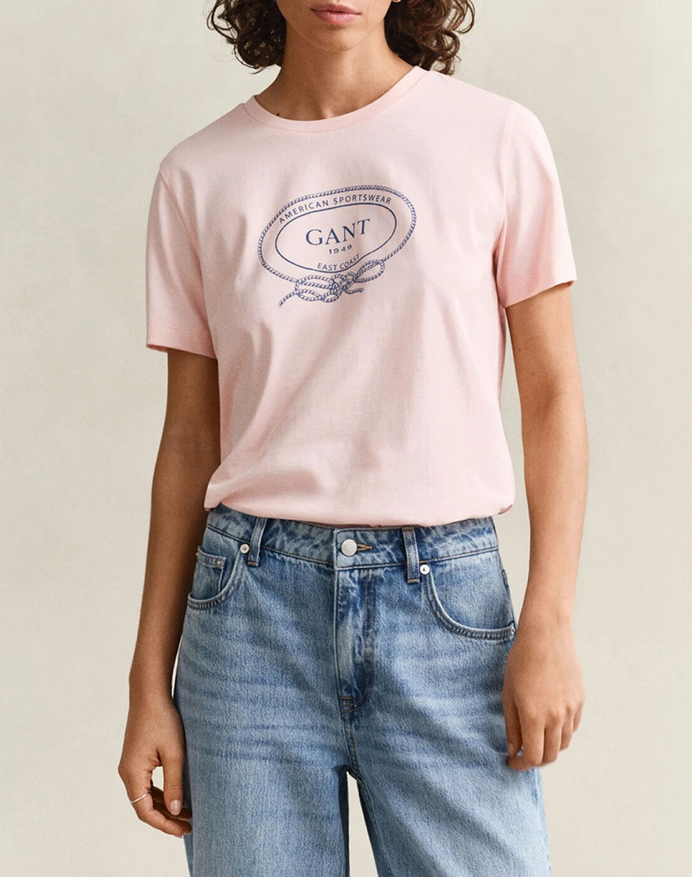 Gant Μπλουζα Κμ Graphic Print Ss T Shirt Graphic Print Ss T Shirt Γυναικα Ρουχα Μπλουζες Τ Shirt Lightpink Βαμβακι 3Gw4201440 647