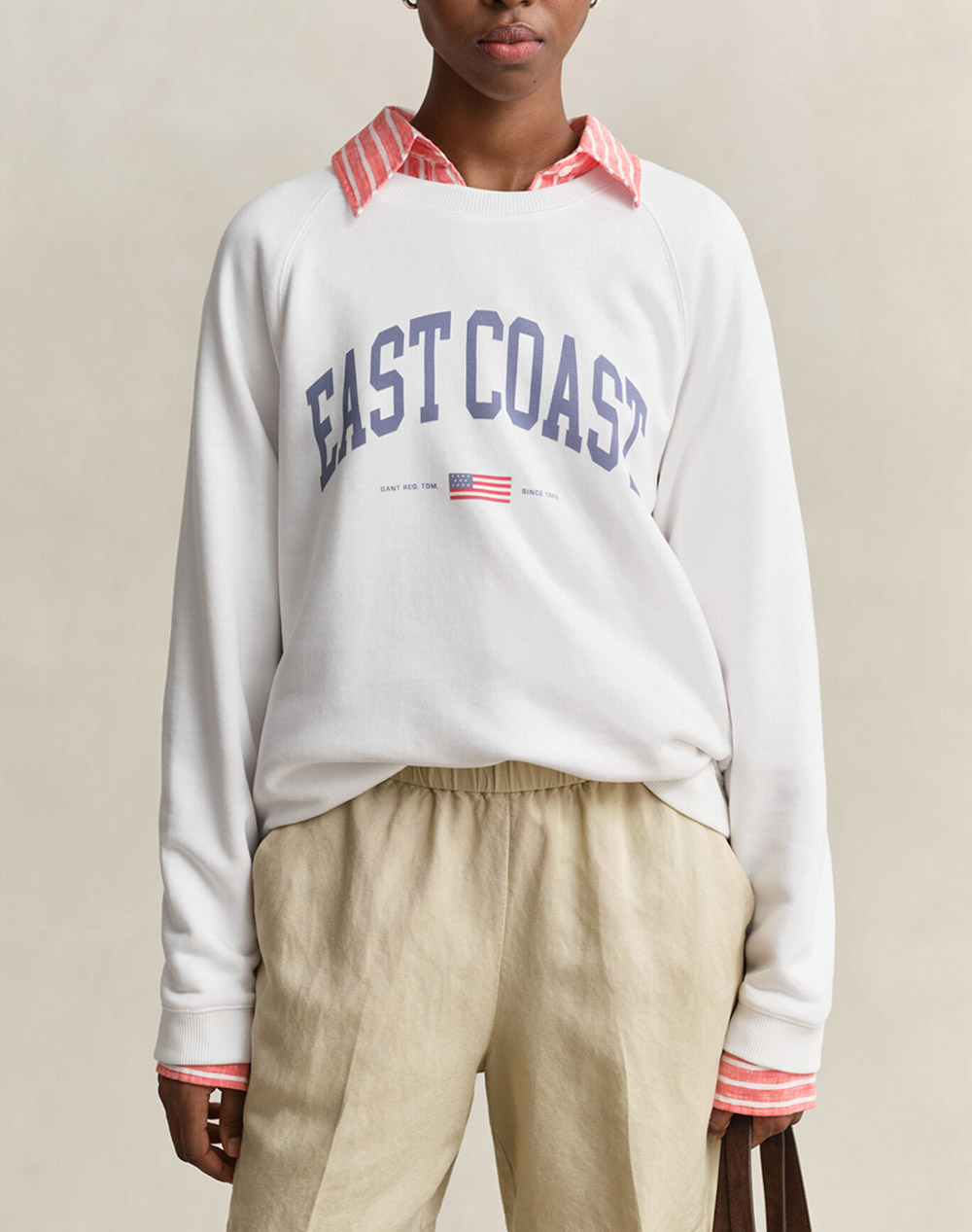 Gant Φουτερ Μμ Graphic Print C Neck Sweat Γυναικα Ρουχα Μπλουζες Φουτερ White Βαμβακισυνθετικο 3Gw4201454 110