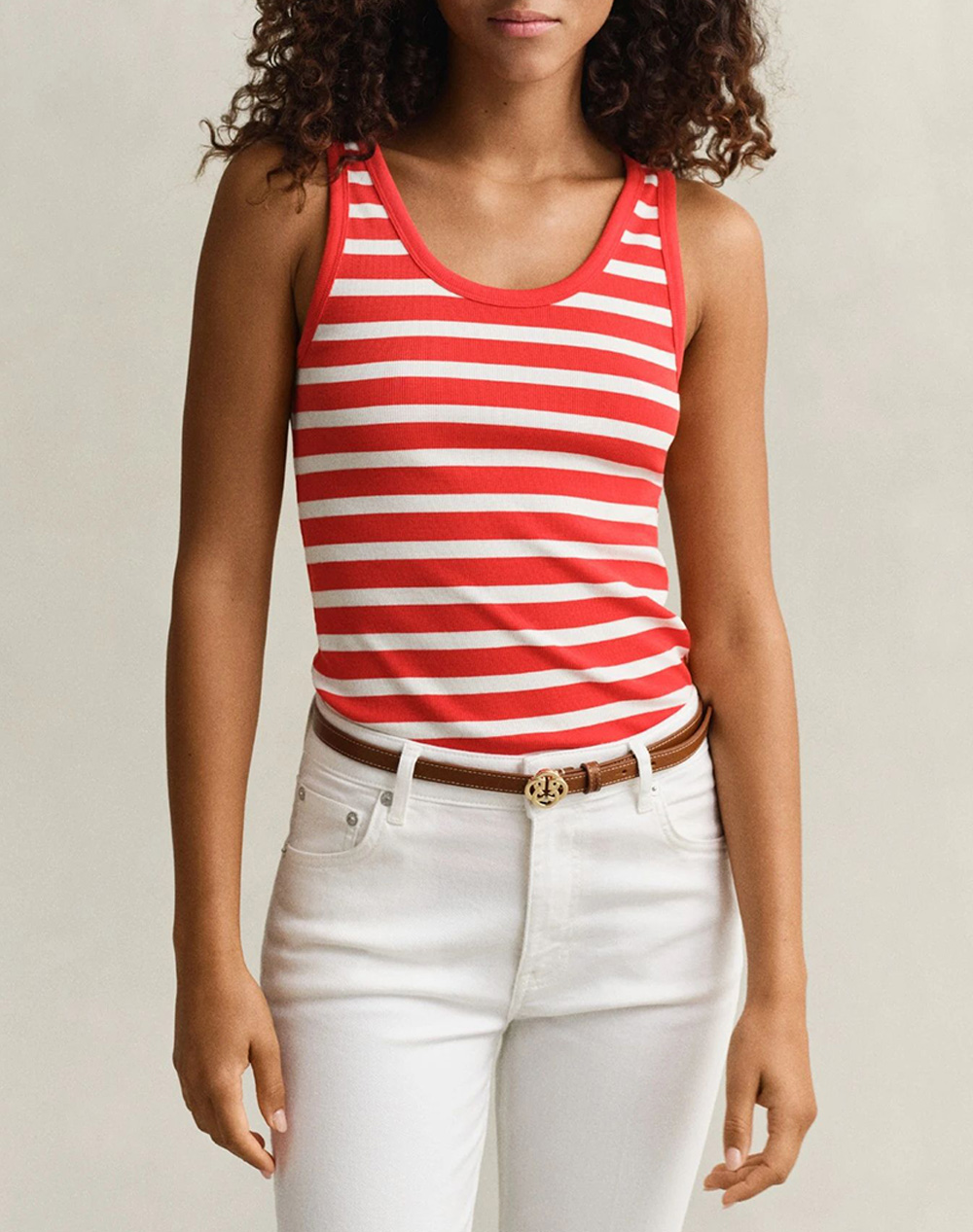 Gant Μπλουζα Χμ Striped Ribbed Tank Top Γυναικα Ρουχα Μπλουζες Τοπ/Κορμακια Orangered Βαμβακι,Με Ελασταν,Συνθετικο 3Gw4201442 679 - Koolfly