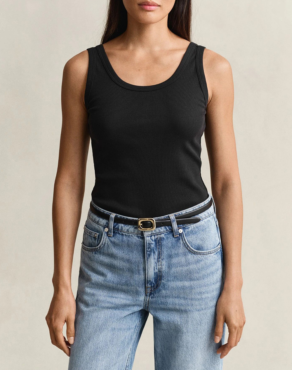 Gant Μπλουζα Χμ Slim Ribbed Tank Top Γυναικα Ρουχα Μπλουζες Τοπ/Κορμακια Black Βαμβακι,Με Ελασταν,Συνθετικο 3Gw4201409 5 - Koolfly