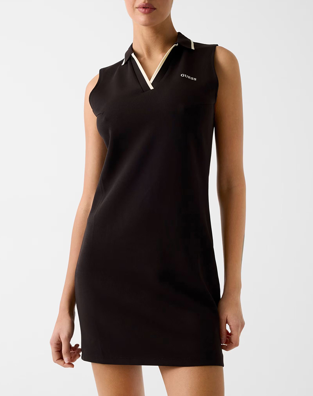 Guess Jasmine Sleeveless Dress Φορεμα Γυναικειο Γυναικα Ρουχα Φορεματα Black Βαμβακιμε Ελαστανσυνθετικο V6Gk02K2928 Jblk