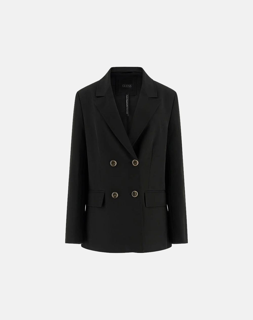 Guess Nausica Double Breast Blazer Σακακι Γυναικειο Γυναικα Ρουχα Πανωφορια Σακακια Black Με Ελαστανσυνθετικο W6Rn44Wh9Y2 Jblk