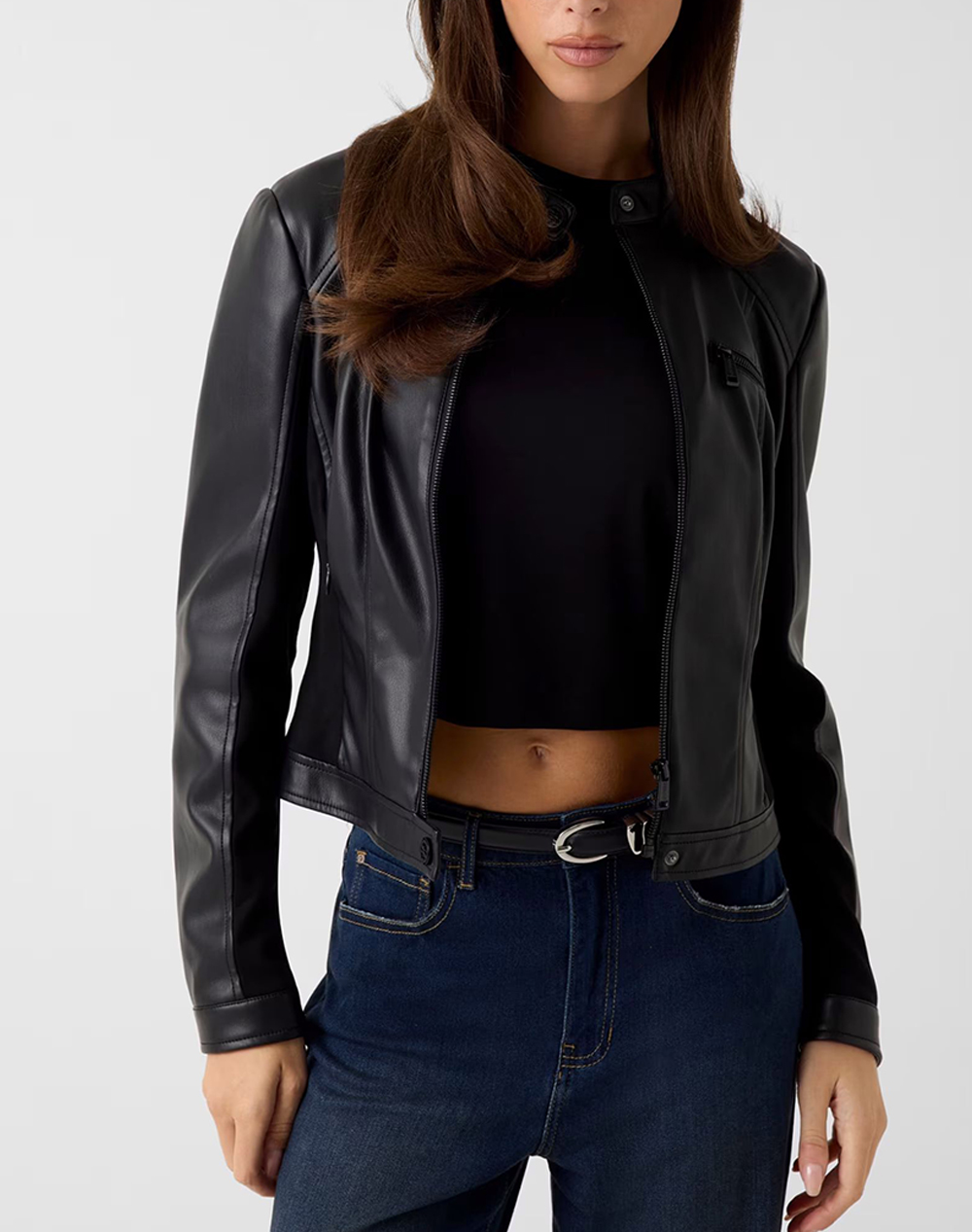 Guess New Fiammetta Jacket Μπουφαν Γυναικειο Γυναικα Ρουχα Πανωφορια Μπουφαν Μπουφαν Black Απομιμηση Δερματοςσυνθετικο W4Yl04We480 Jblk
