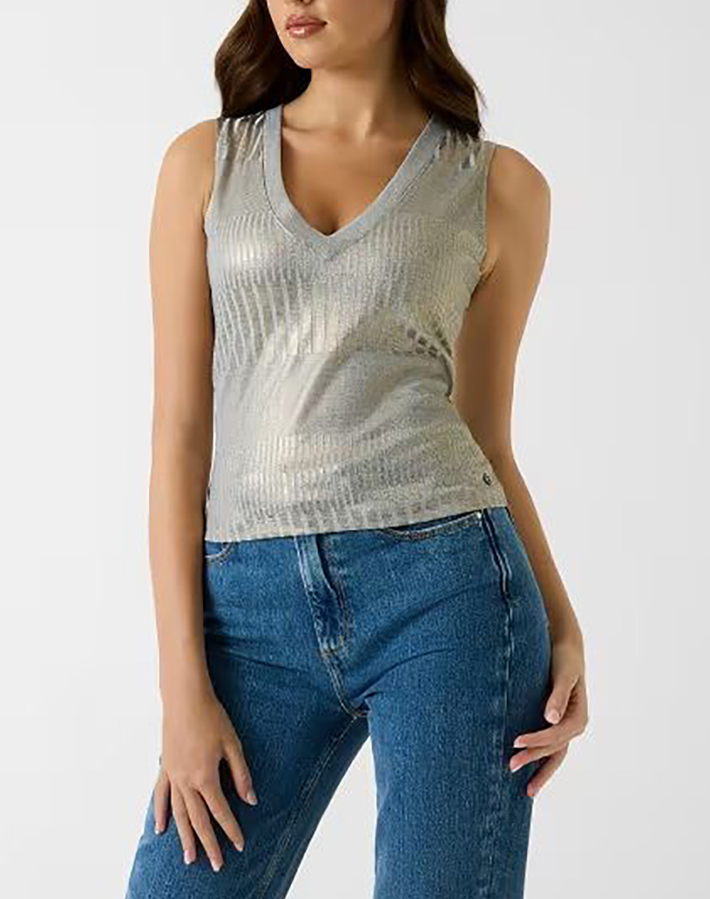 Guess Sl V Neck Marilena Top Μπλουζα Γυναικειο Γυναικα Ρουχα Μπλουζες Τοπ/Κορμακια Mixed Με Ελαστανσυνθετικο W6Rp10Kc812 Fjbg