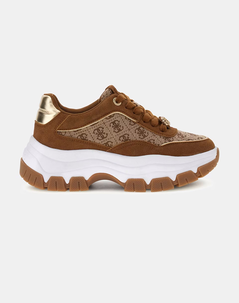 Guess Berrett3 Παπουτσι Γυναικειο Γυναικα Παπουτσια Sneakers Brown Απομιμηση Δερματος,Συνθετικο Flpbt3fal12 Beibr - Koolfly