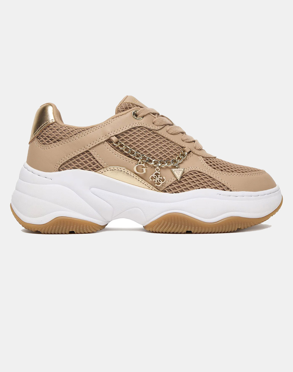 Guess Harpaa Παπουτσι Γυναικειο Γυναικα Παπουτσια Sneakers Sandybrown Απομιμηση Δερματος,Συνθετικο Flpharele12 Oat - Koolfly