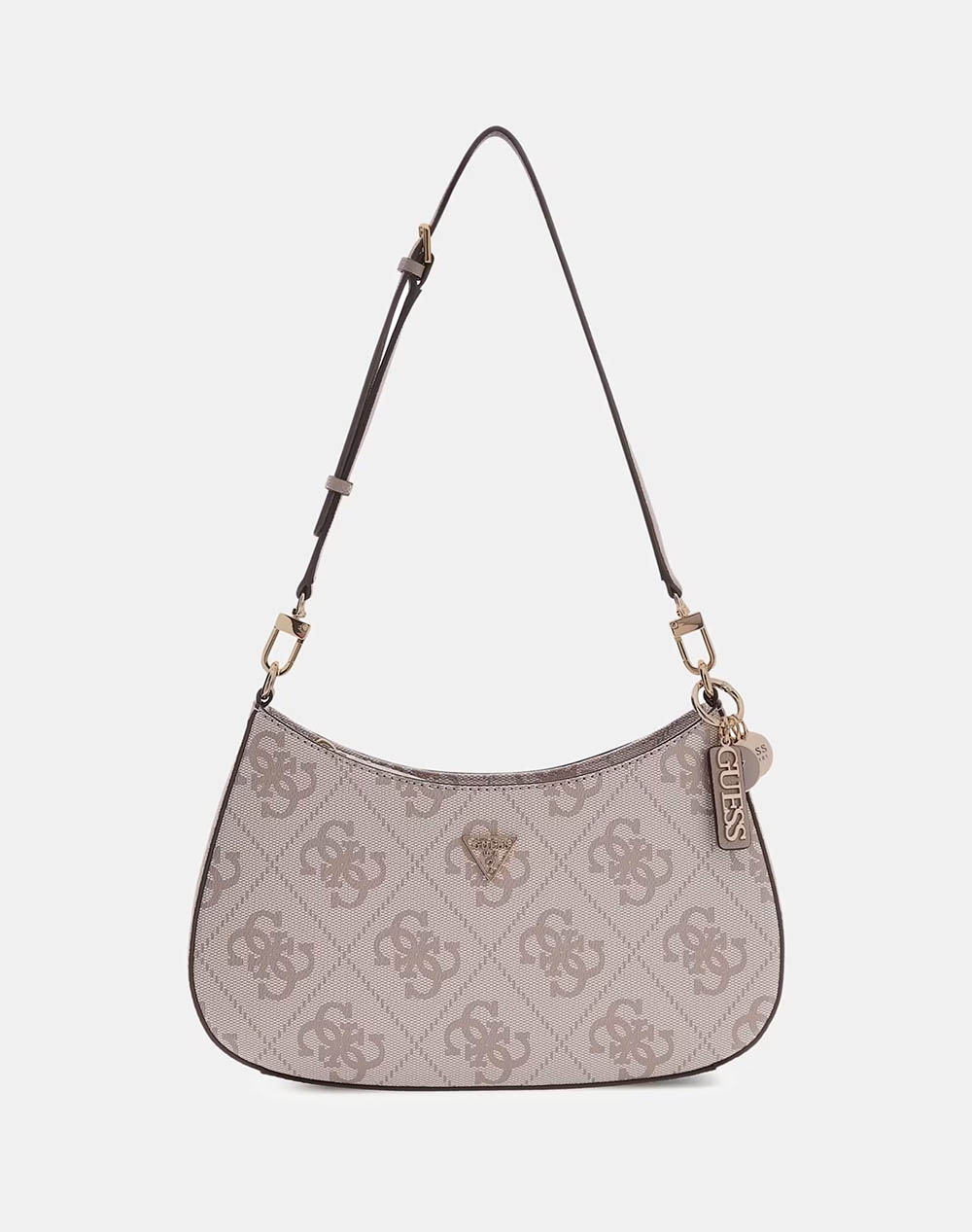 Guess Noelle Ii Top Zip Shoulder Bag Τσαντα Γυναικειο Γυναικα Αξεσουαρ Τσαντες Biege Απομιμηση Δερματος Hwso9672180 Dko