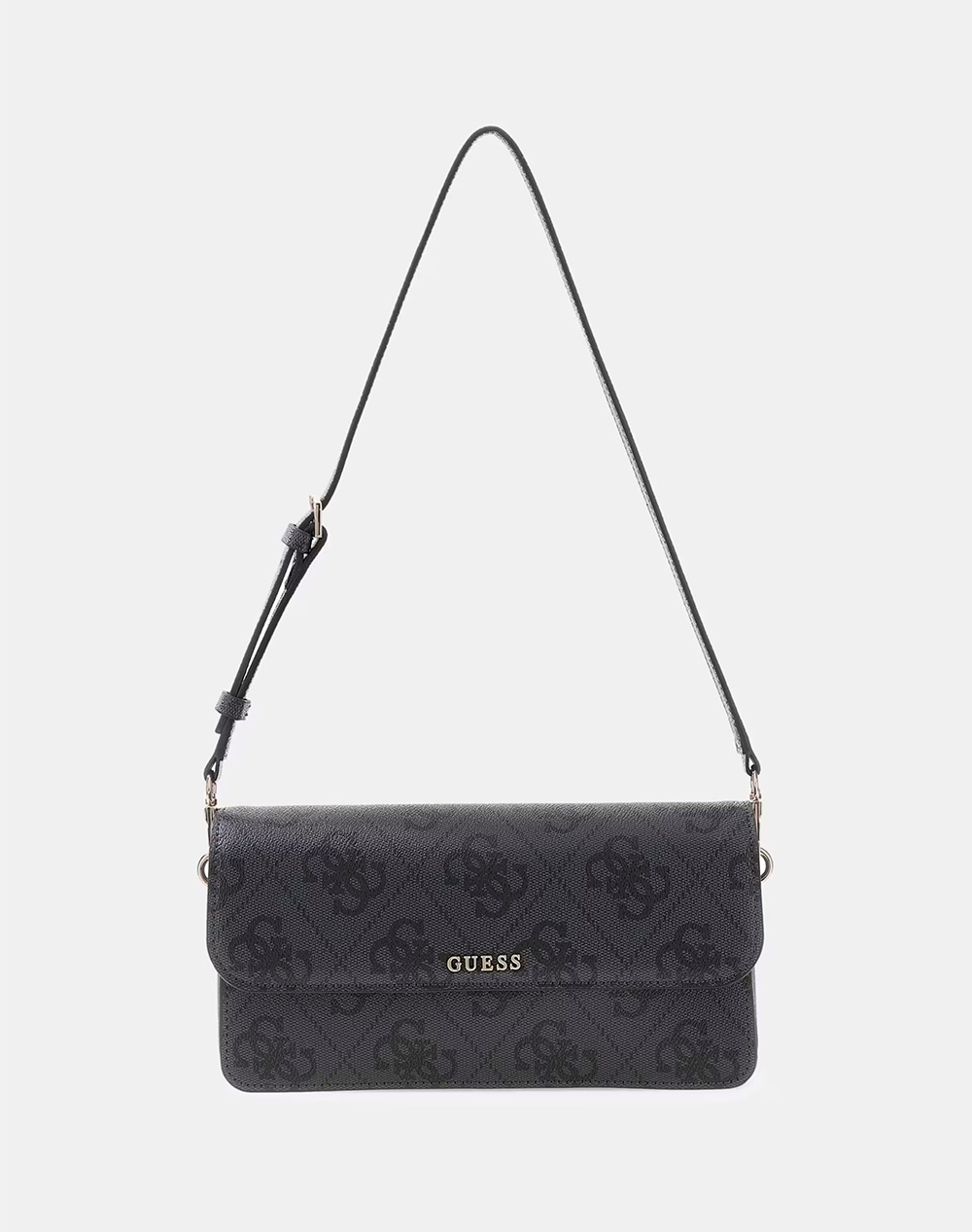 Guess Sadie Flap Shoulder Bag Τσαντα Γυναικειο Γυναικα Αξεσουαρ Τσαντες Gray Απομιμηση Δερματος Hwos8118190 Clo
