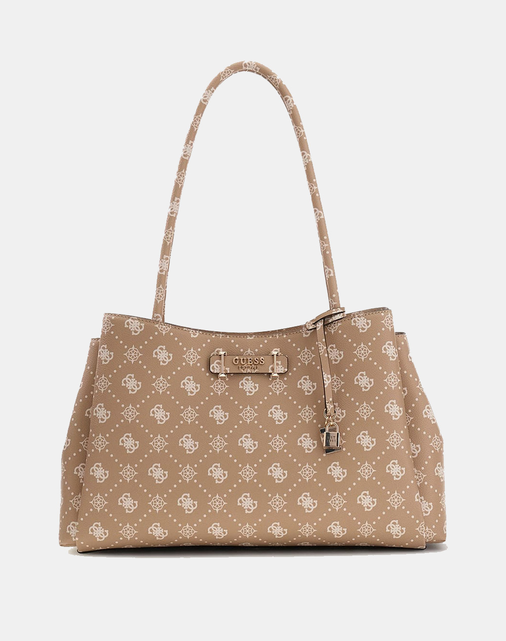 Guess Carrie Logo Grlfrnd Carryall Τσαντα Γυναικειο Γυναικα Αξεσουαρ Τσαντες Biege Απομιμηση Δερματος Hwgp9898220 Bsg