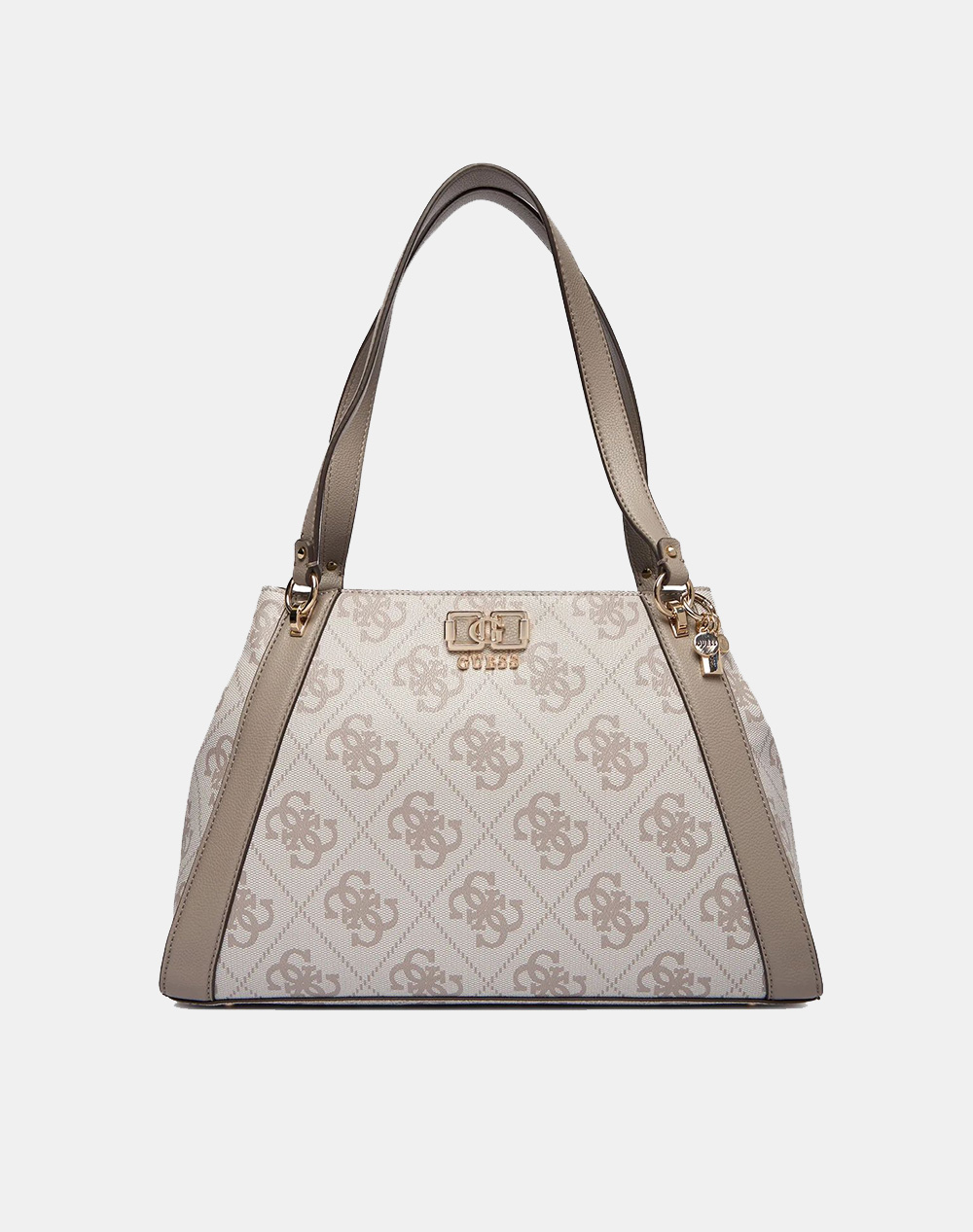 Guess Karnilla Logo Gfriend Carryall Τσαντα Γυναικειο Γυναικα Αξεσουαρ Τσαντες Ecru Απομιμηση Δερματος Hwos9901220 Dko
