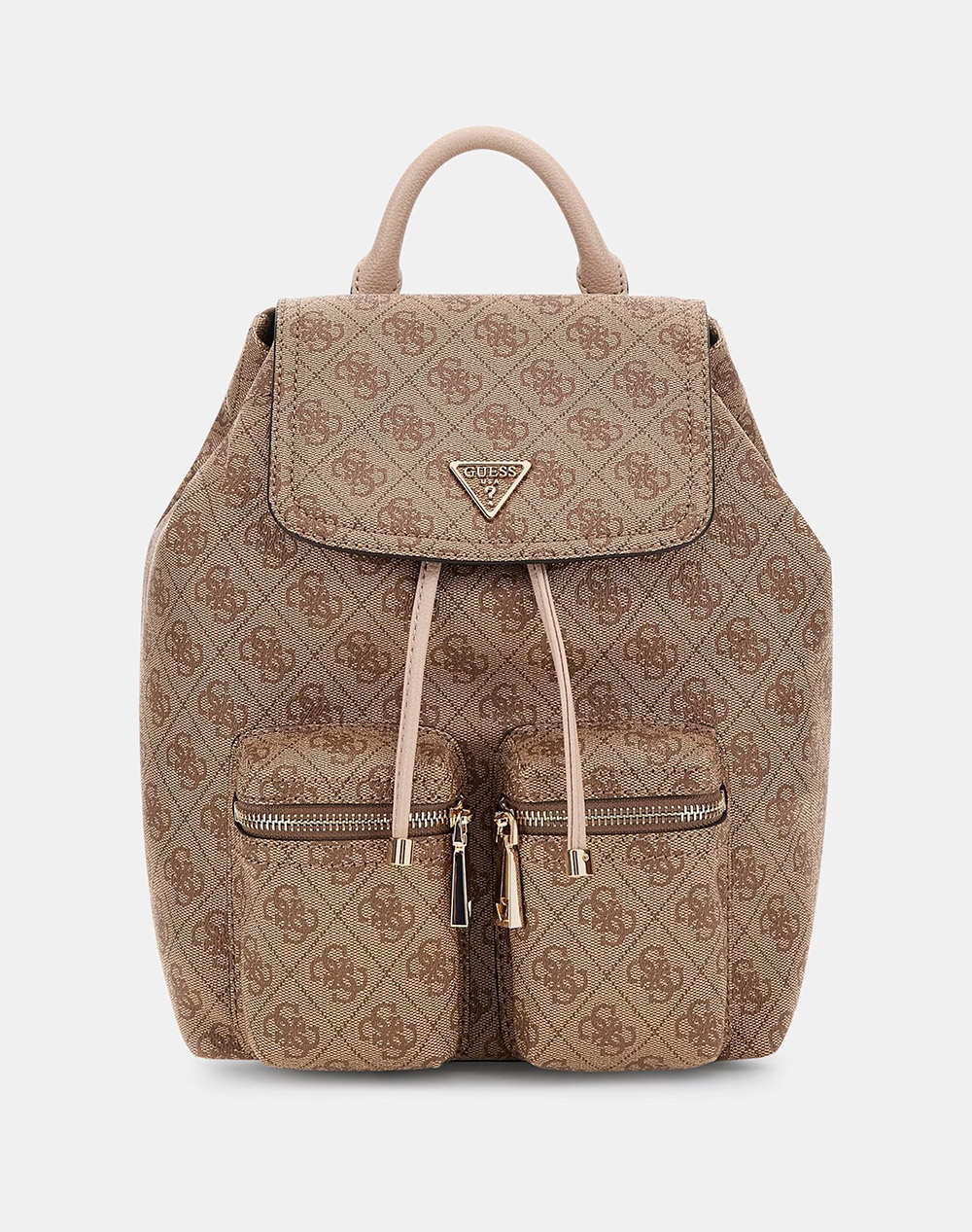 Guess Manhattan Ii Flap Backpack Τσαντα Γυναικειο Γυναικα Αξεσουαρ Τσαντες Sandybrown Απομιμηση Δερματος Hwsg7118310 Ltl