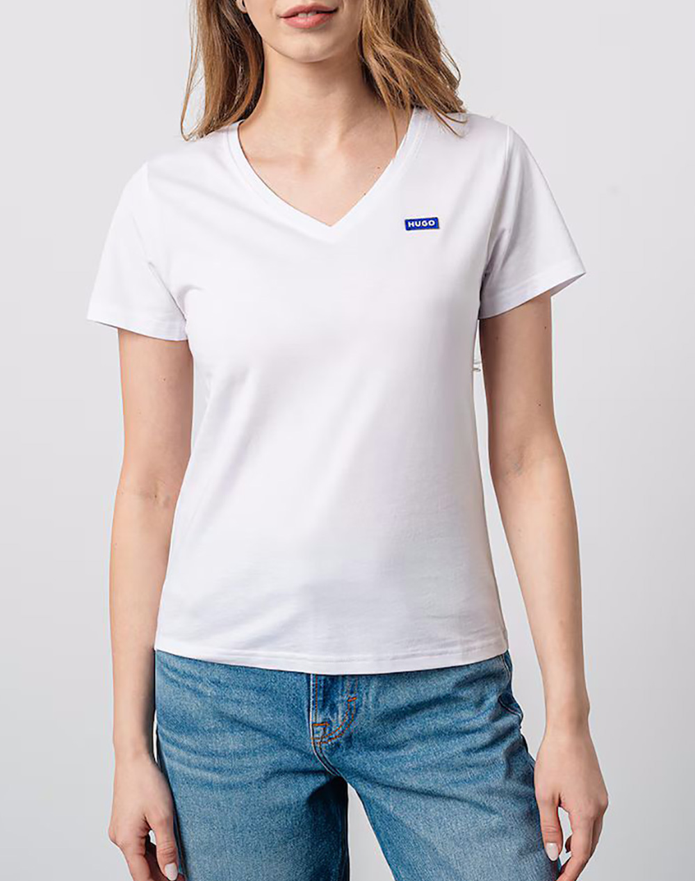 Hugo Classic V_B 10258021 01 Γυναικα Ρουχα Μπλουζες Τ Shirt White Βαμβακι 50513667 100