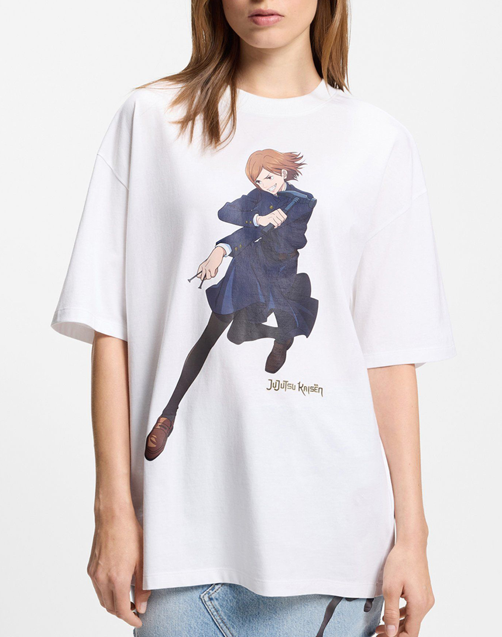Hugo Oversized_Tee_B_Jjk 10272982 01 Γυναικα Ρουχα Μπλουζες Τ Shirt White Βαμβακι 50557497 100 - Koolfly