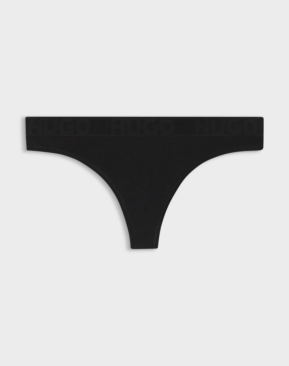 Hugo Mesh Logo Thong 10277541 01 Γυναικα Εσωρουχα Σλιπ Σλιπ Black Βαμβακιμε Ελασταν 50557141 001