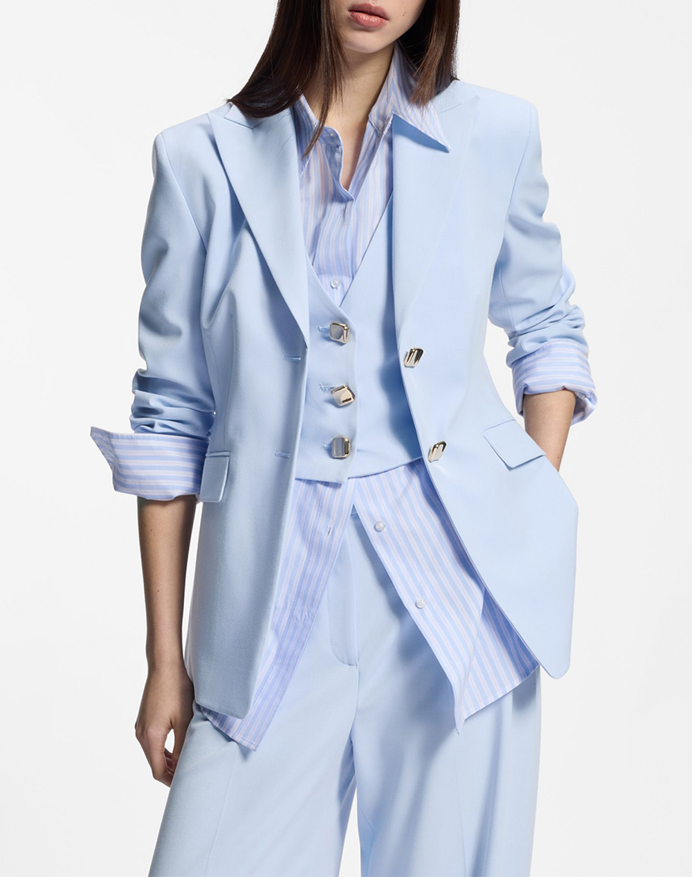 Hugo Asmalla 10278070 01 Γυναικα Ρουχα Πανωφορια Σακακια Lightblue Βισκοζμε Ελαστανσυνθετικο 50561450 476