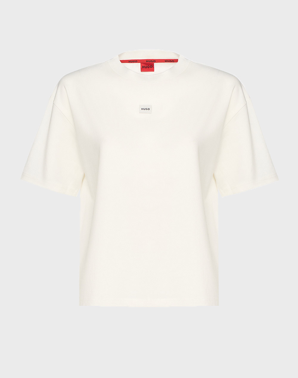 Hugo Signature_Tshirt 10249155 01 Γυναικα Homewear Πιτζαμες Offwhite Βαμβακι,Με Ελασταν,Συνθετικο 50556807 101 - Koolfly
